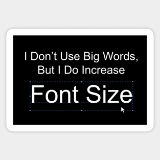 Font Size Sticker